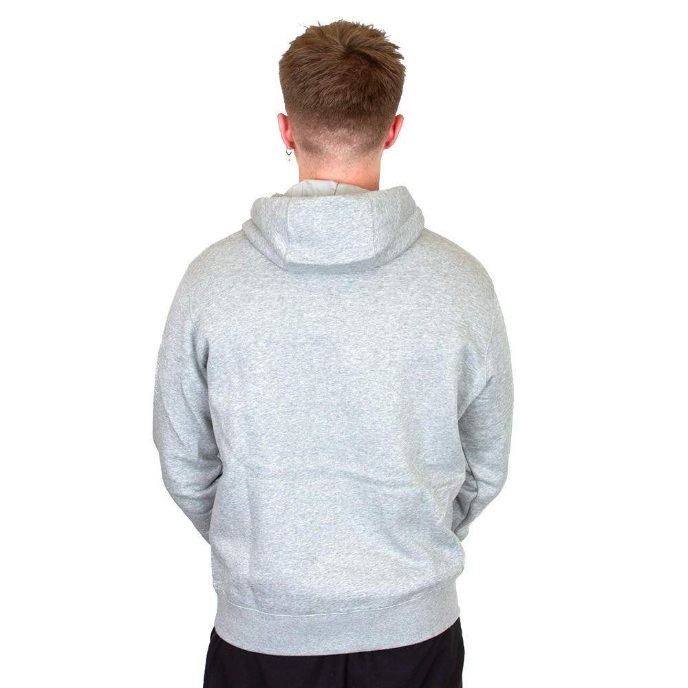 Arched Oregon, Nike, Grey, Hoodie, Cotton Blend, Men, Fleece, Embroidered, Pullover, Sweatshirt, 928846